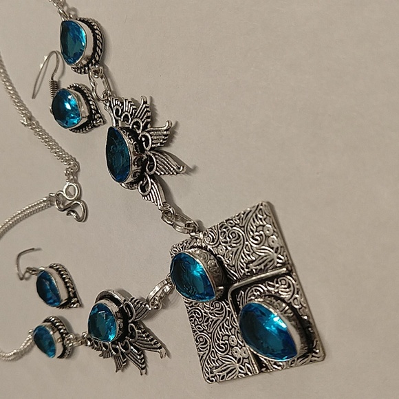 Blue topaz set - Picture 1 of 7